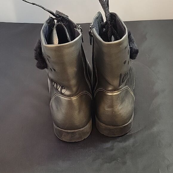 FOREVER 21 LACE UP SIDE ZIPPER CLOSURE ANKLE BOOT - Picture 6 of 15